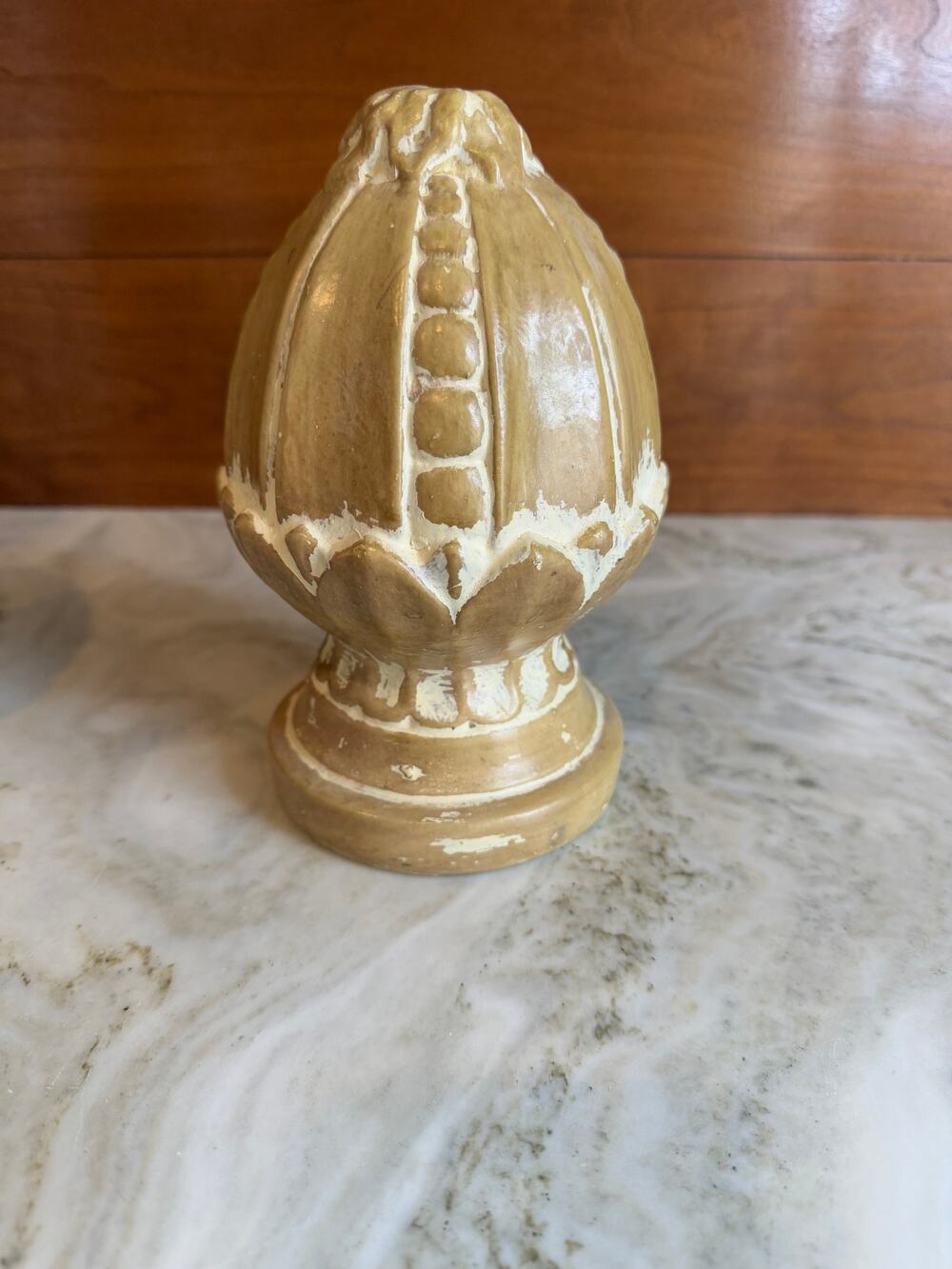 Small Ceramic Acorn Artichoke Mantel Decor